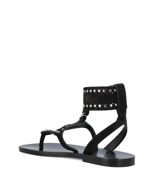 Isabel Marant Black Edil Studded Leather Sandals