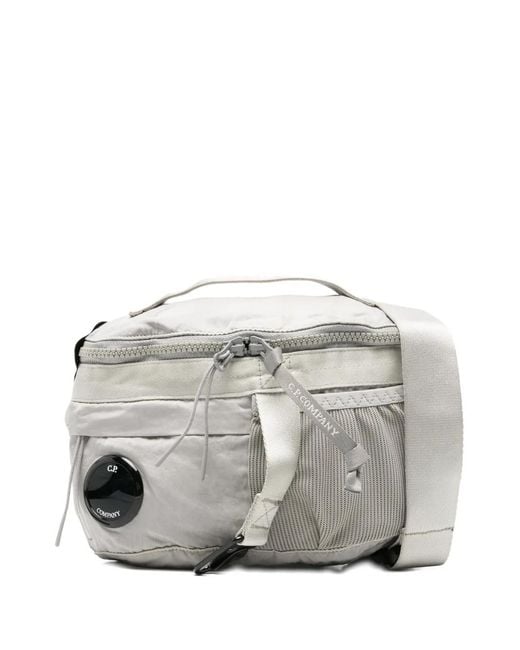 C P Company Black Nylon B Lens Waist Bag for men