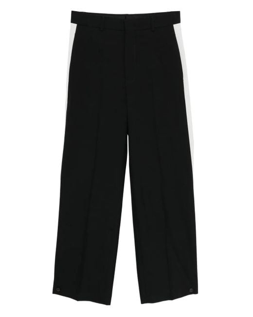 Qasimi Black Side-Stripe Trousers for men