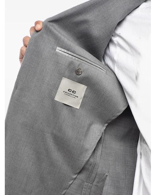 Corneliani Gray Single-Breasted Patch-Pocket Blazer for men
