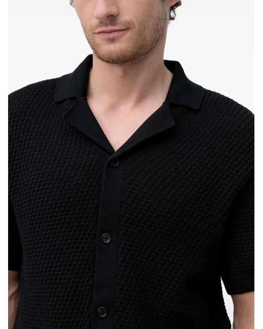 Boss Black Chemise Texturée À Manches Courtes for men