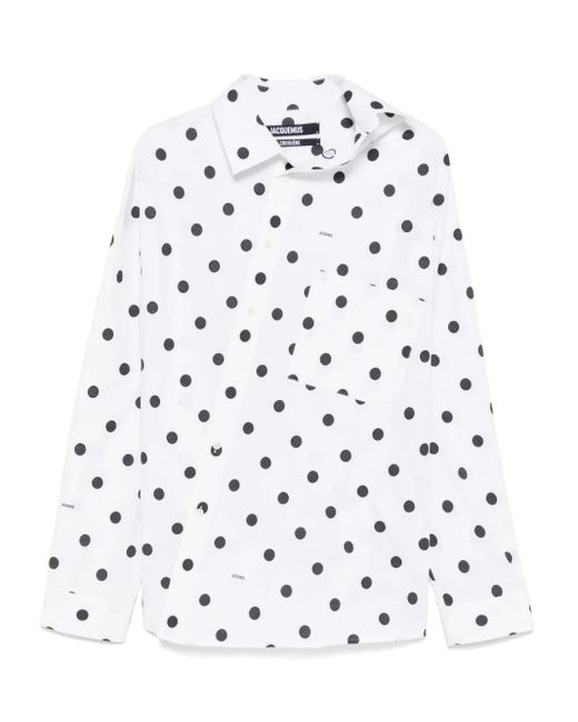 メンズ Jacquemus ホワイト＆ブラック La Croisière 'The Cuadro' シャツ White