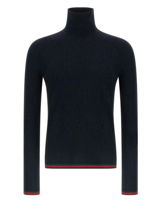 Gucci Web Trui Met Hoge Hals En Lint in het Blauw voor heren Lyst NL