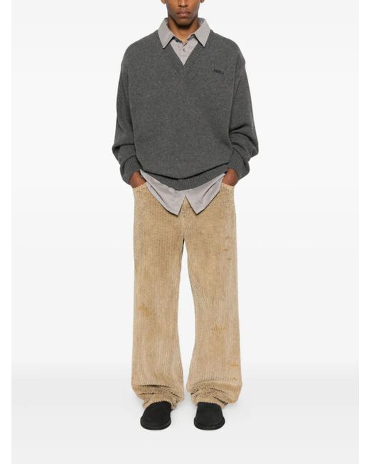 Juun.J Gray Logo Sweater for men