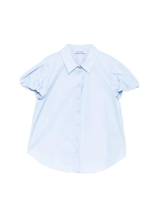 Dice Kayek Blue Puff-Sleeve Shirt