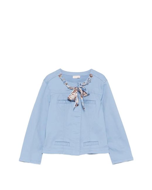 Liu Jo Blue Floral Chain Jacket