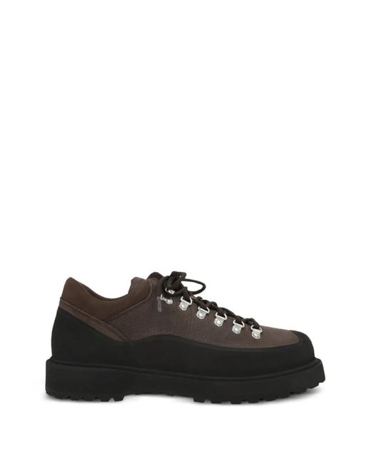 Diemme Black Lace-Up Panelled Boots for men
