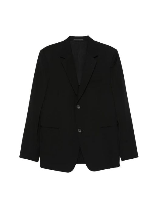 Yohji Yamamoto Black Button-Up Blazer for men