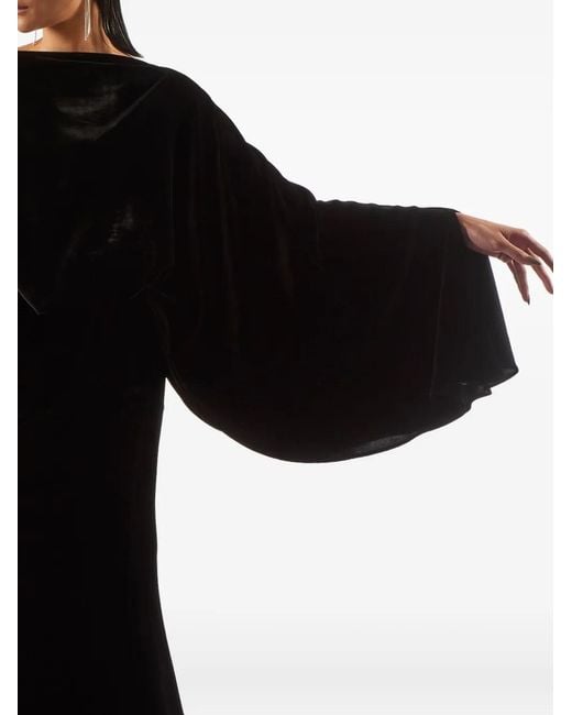 ‎Taller Marmo Black Musidora Draped Maxi Gown