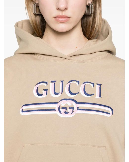 Gucci Natural Interlocking G Hoodie