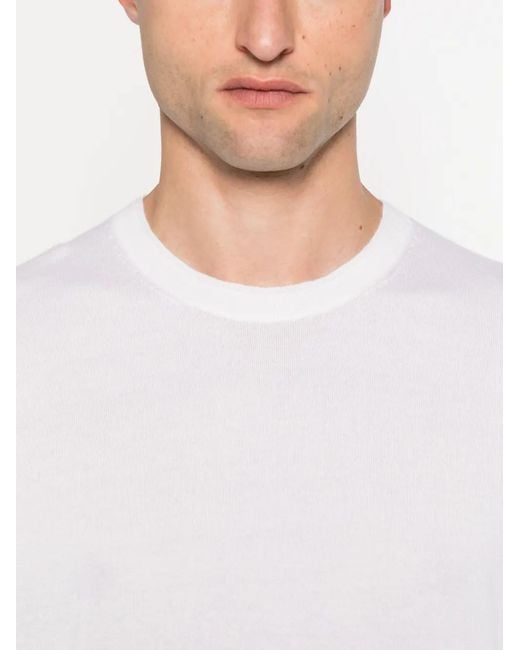 Eleventy White Crew-Neck T-Shirt for men