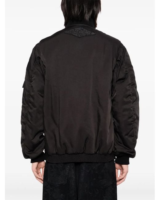Sacai Black Logo Badge Bomber Jacket for men