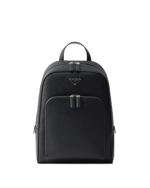 メンズ Prada テクスチャード バックパック Black