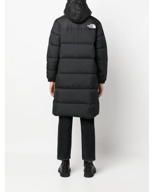 The North Face Black Daunenmantel Mit Kapuze
