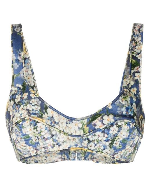 Zimmermann Tama フローラル ブラレット Blue