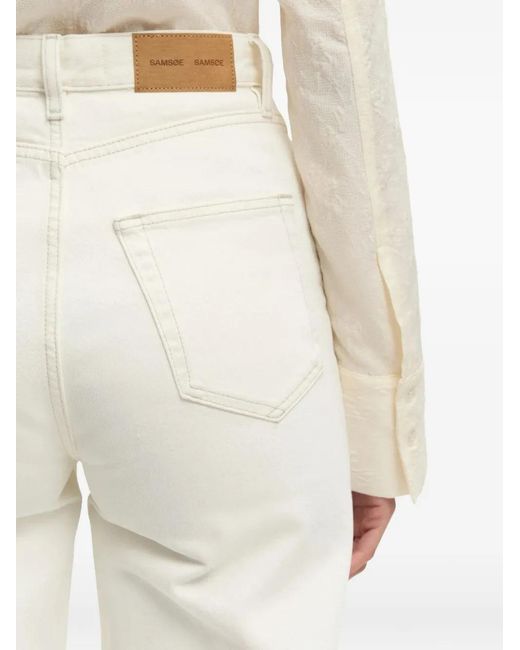 Samsøe & Samsøe White Sarebecca Wide-Leg Jeans