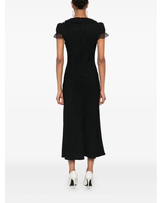 Abito Midi Con Fiocco di Alessandra Rich in Black