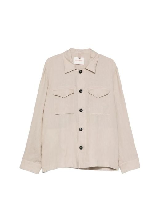 Officina 36 Natural Button-Up Pocket-Detail Jacket for men