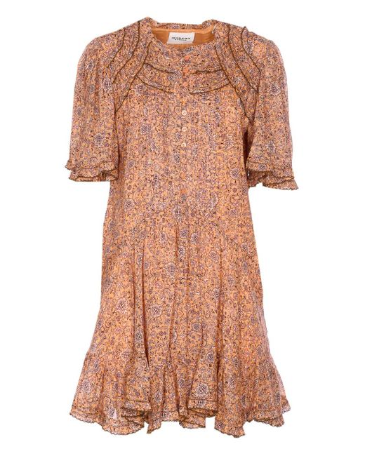 Abito Midi Con Maniche A Palloncino di Isabel Marant in Pink