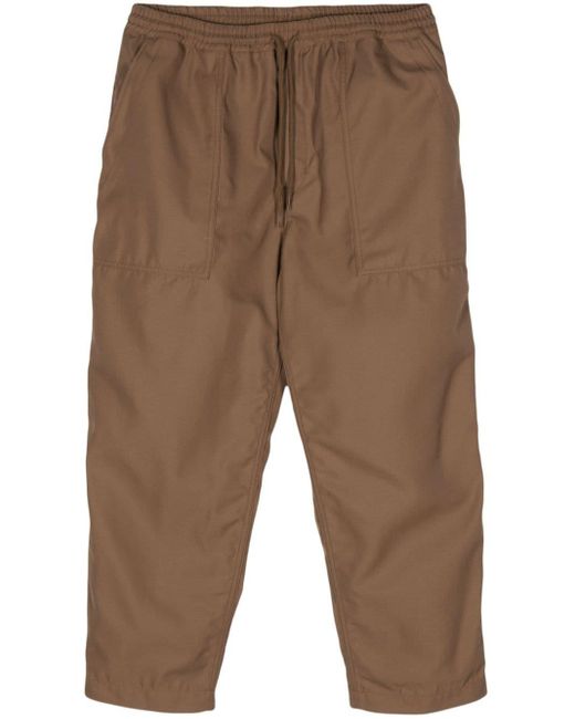 Pantaloni crop con coulisse di Comme des Garçons in Brown da Uomo
