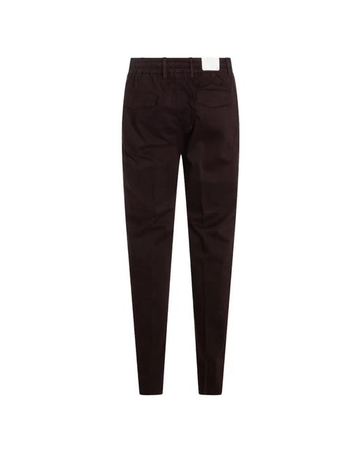 Eleventy Red Drawstring Pleated Trousers for men