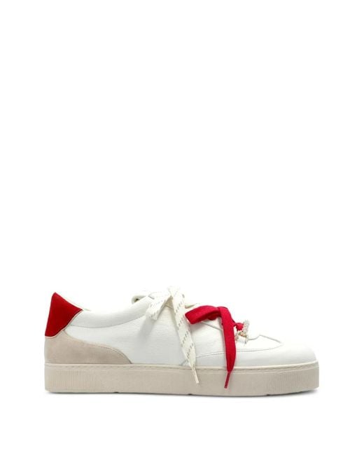Stuart Weitzman Pink Colton Lace-Up Sneakers