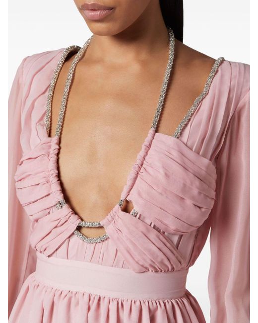 Philipp Plein Mini-jurk Met Ombré-effect in het Pink