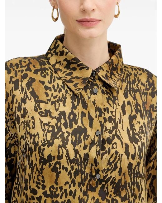 Morgan Natural Buttoned Patterned Shirt