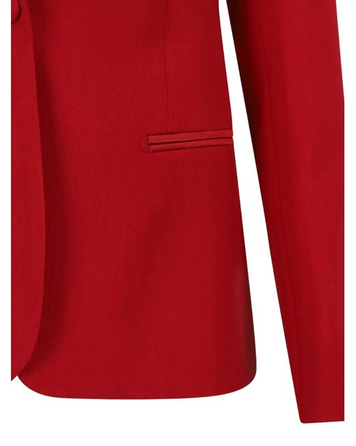 Tonello Red Peak-Lapel Blazer