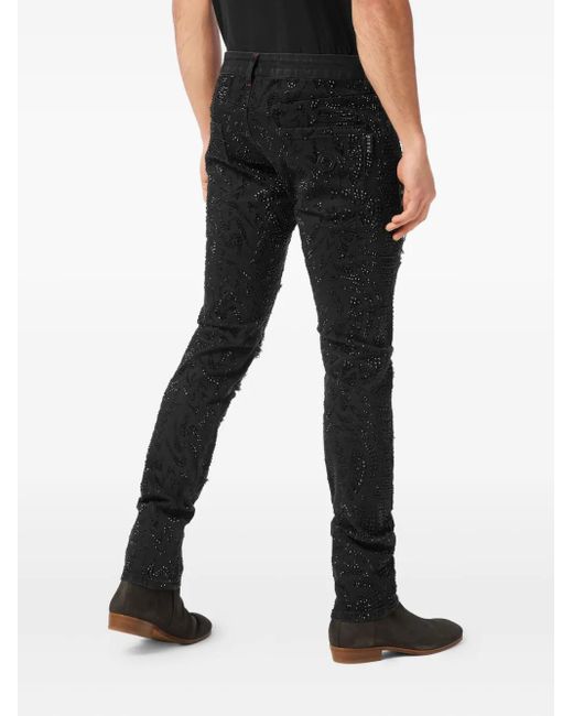 Philipp Plein Black Rock Star Jeans for men