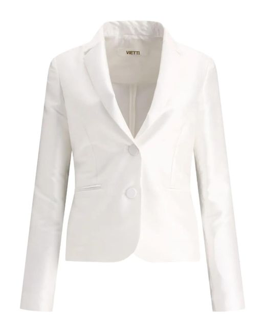 Blazer À Simple Boutonnage F.it en coloris White