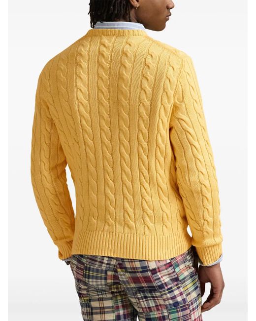 Polo Ralph Lauren Yellow Cable-Knit Sweater for men
