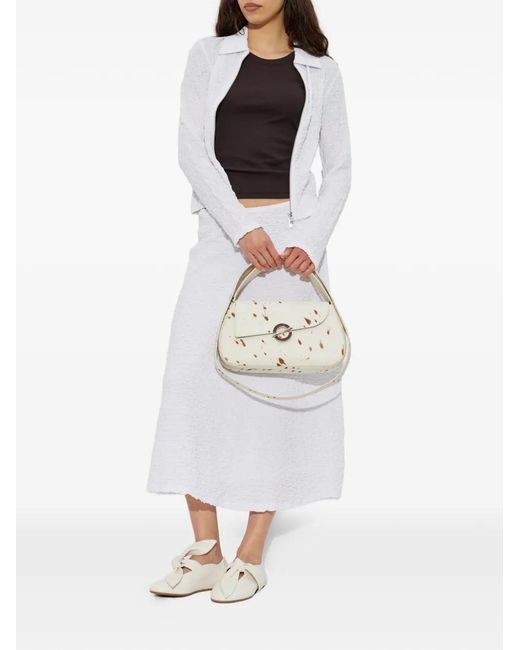 Samsøe & Samsøe White Zip Collared Top