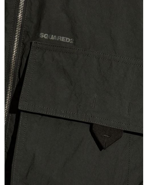 DSquared² Black Logo Bomber Jacket for men