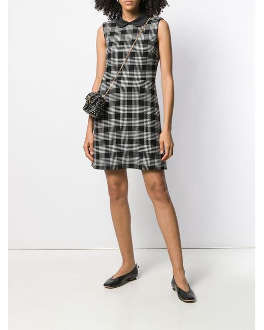 RED Valentino Wool Check Sleeveless Dress in Black - Save 21% - Lyst