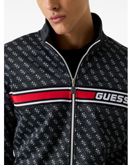 Guess Sweatshirt Mit Monogrammmuster in Black für Herren