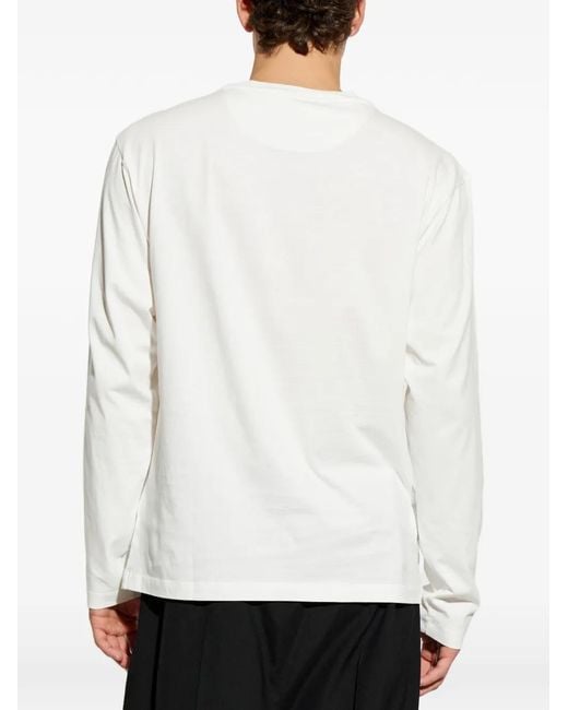 Jil Sander Black T-Shirt À Logo Brodé for men