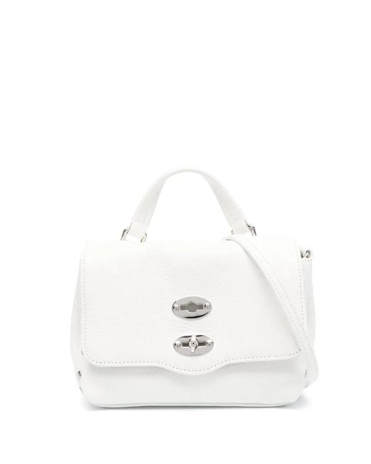 Zanellato White Postina Daily Giorno Baby Leather Tote Bag