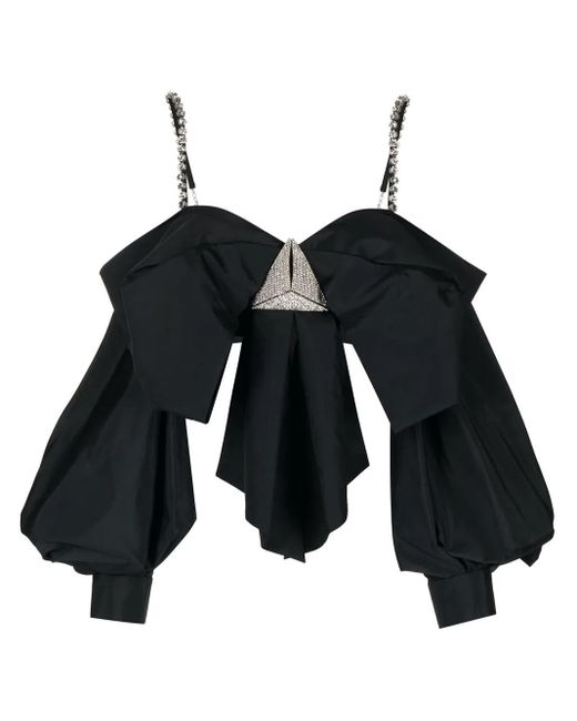 Haut Oversize À Détail De Nœud Area en coloris Black