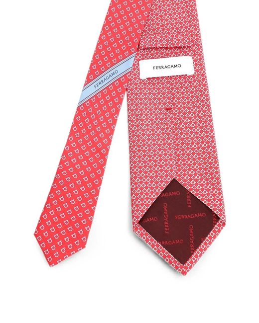 Ferragamo Pink Pointed-Tip Tie for men