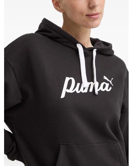 Sudadera Ess+ Script Con Capucha PUMA de color Black