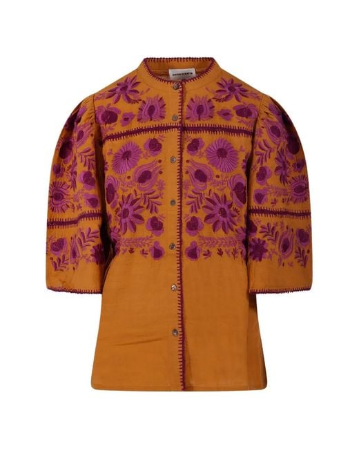 Antik Batik Red Matias Blouse