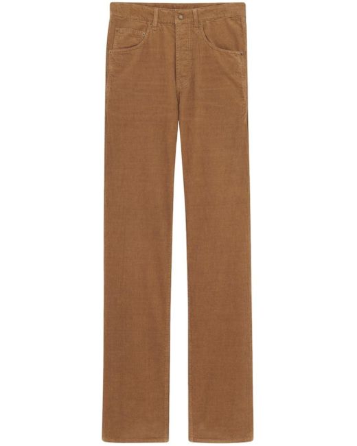 Saint Laurent Brown Straight-leg Corduroy Trousers