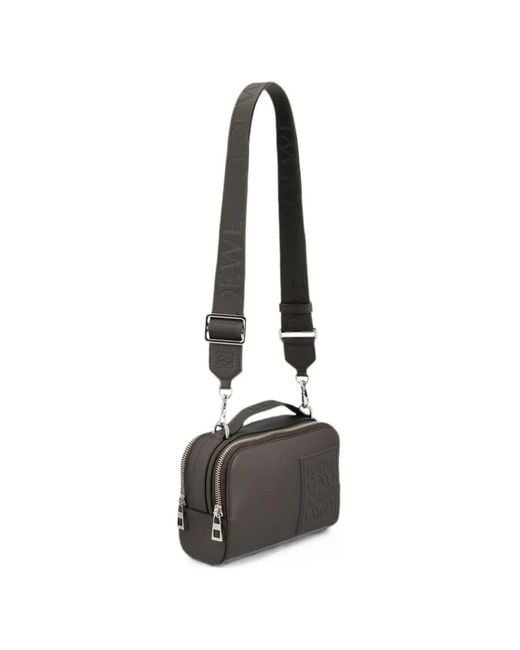 Loewe White Anagram-Motif Leather Shoulder Bag for men
