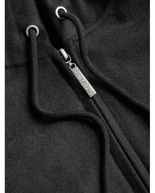 Babylon LA Black Logo-Appliqué Hooded Jacket for men