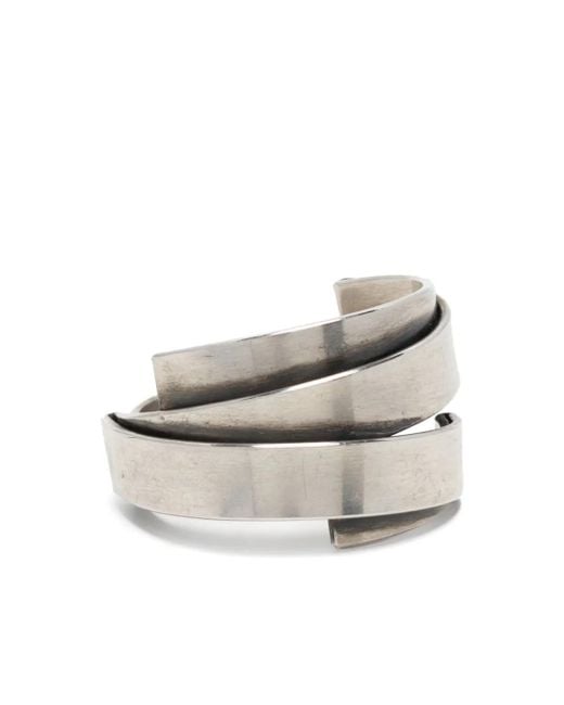Werkstatt:münchen White Sterling Silver Folded Ring