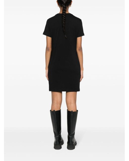 Just Cavalli Black Tiger Head-print T-shirt Dress