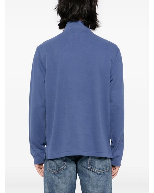 Polo Ralph Lauren Blue Half Zip-Up Sweater for men