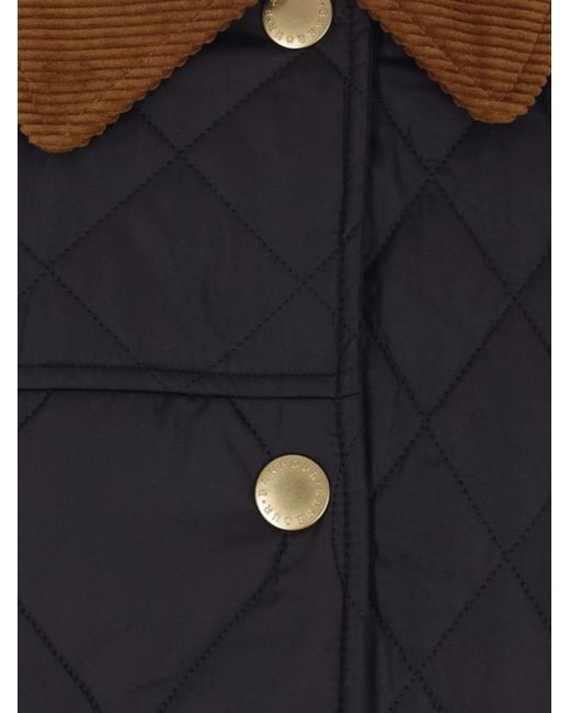 Giacca Trapuntata Con Colletto A Coste di Barbour in Blue