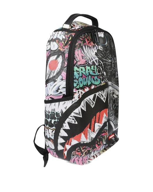 Sprayground Gray Split Cybershark Dlxsv Backpack for men